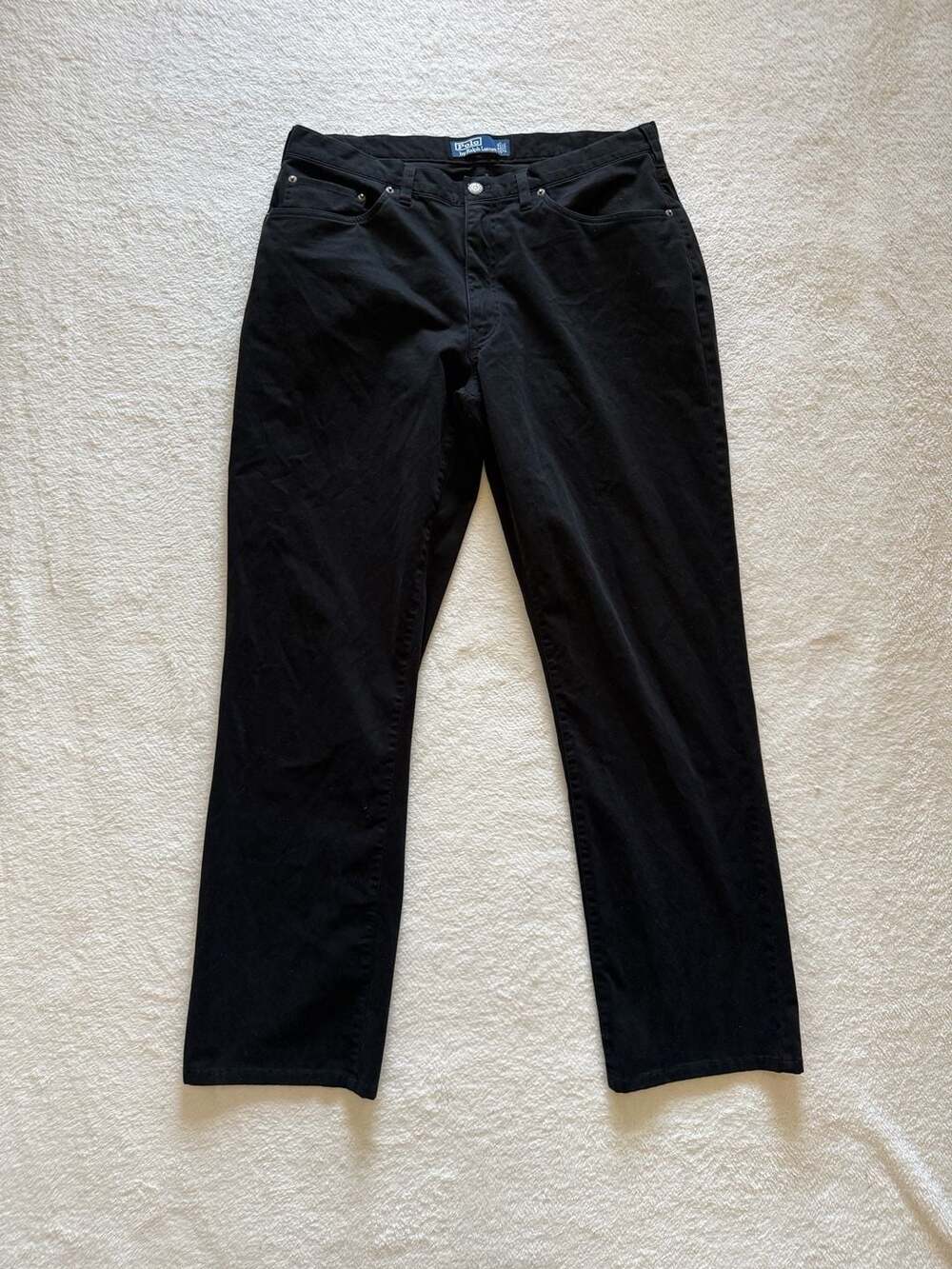 Polo by Ralph Lauren Black Cotton Blend 5-Pocket Pants Size 36/32